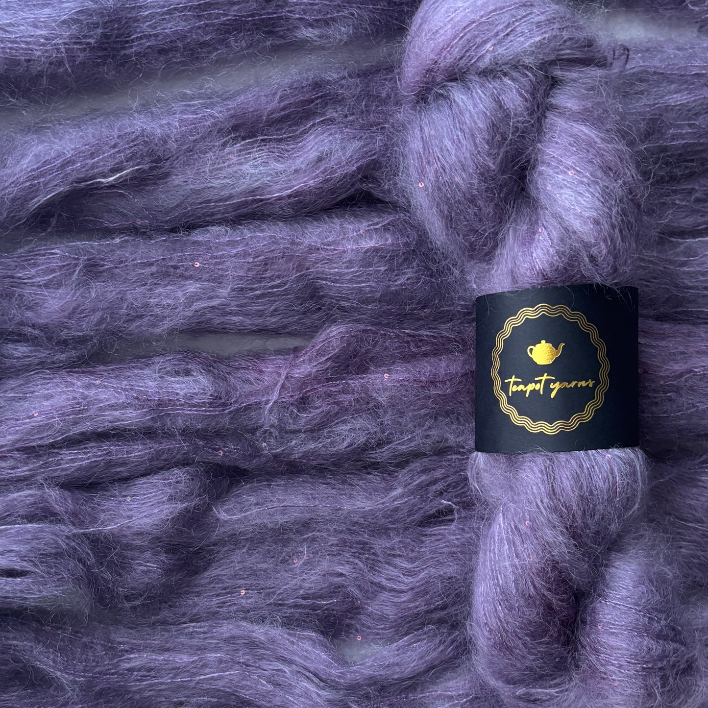 Mohair Silk Lace Sequins - Grape Jelly