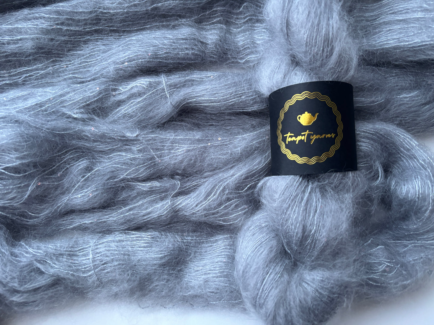 Mohair Silk Lace Sequin - Quicksilver