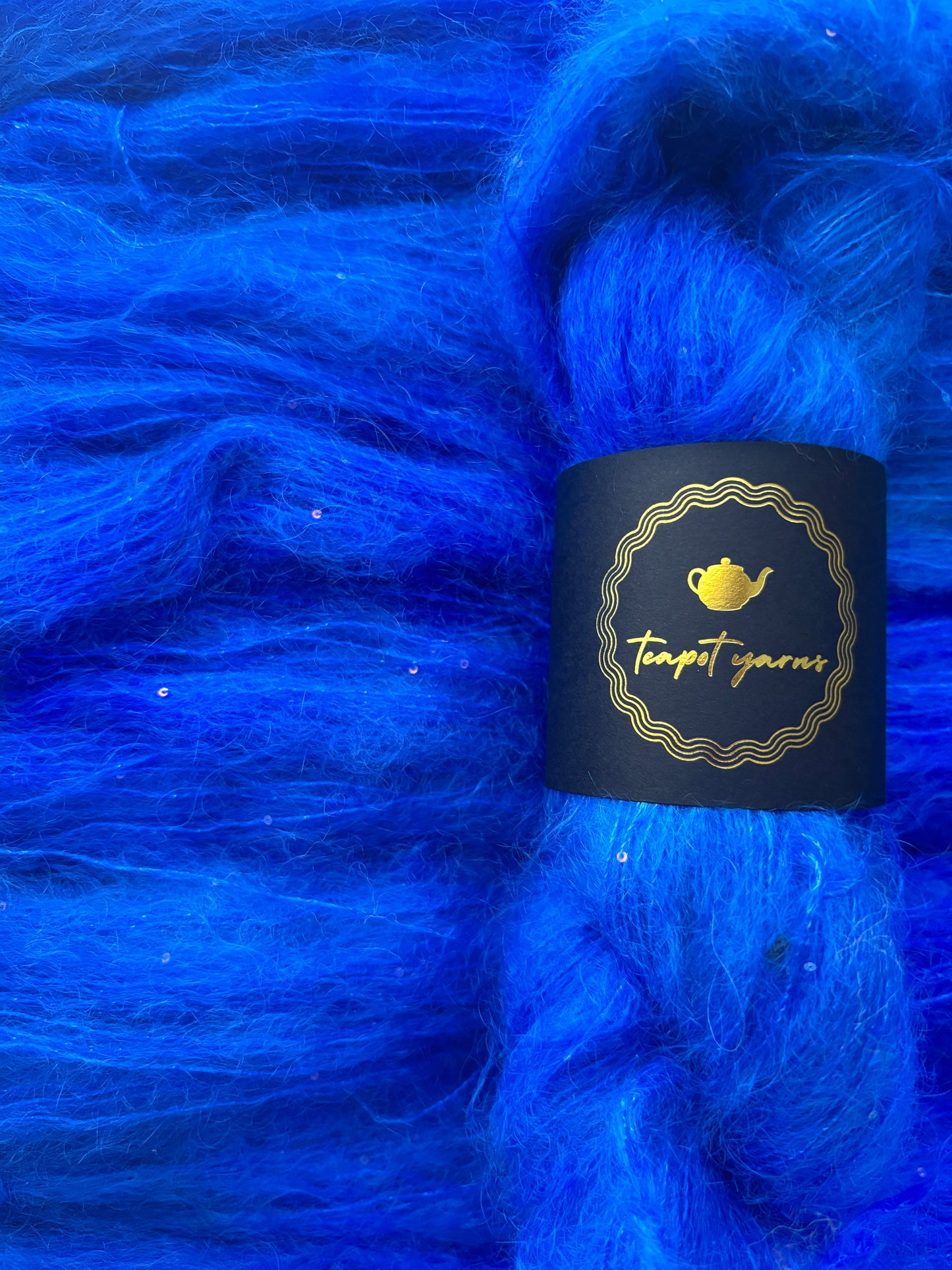 Mohair Silk Lace Sequins - Sapphire