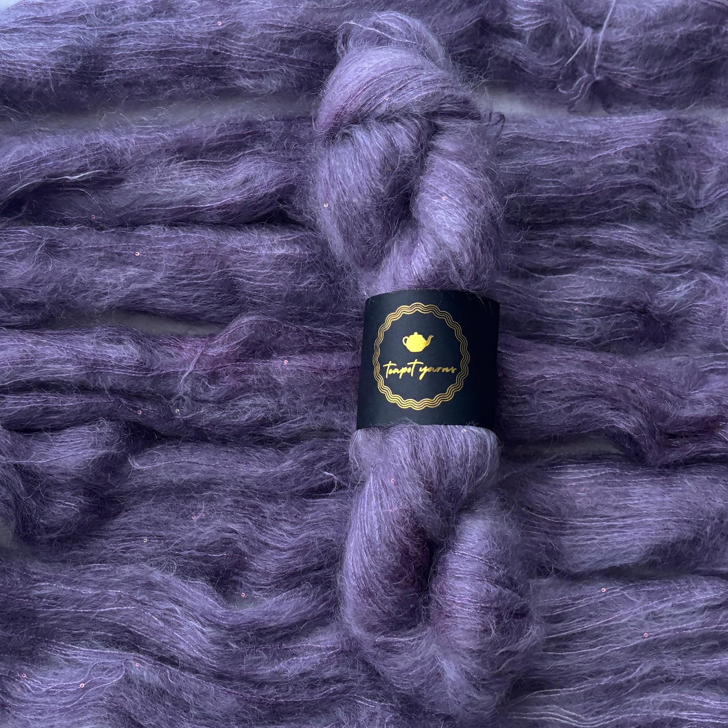Mohair Silk Lace Sequins - Grape Jelly