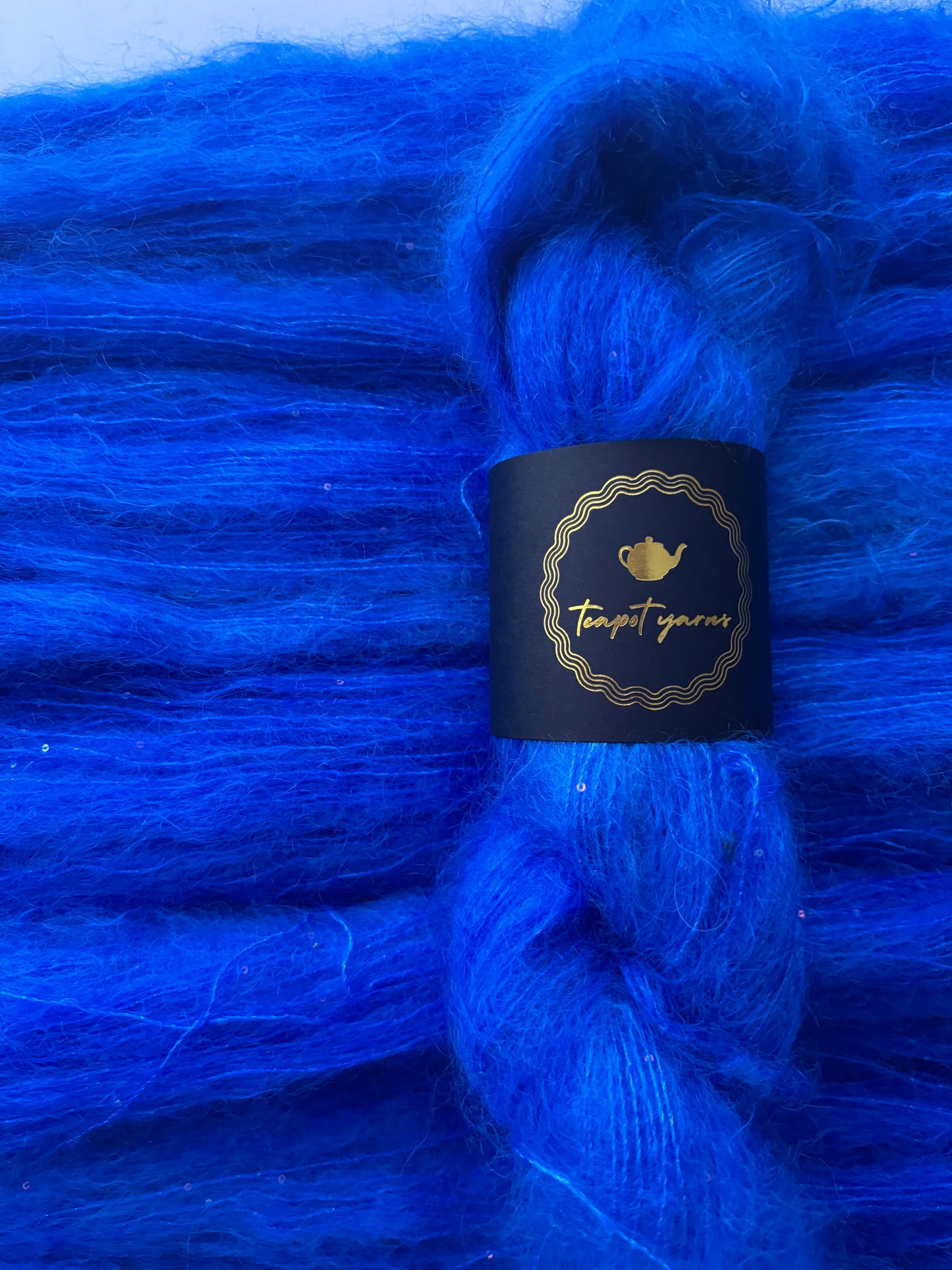 Mohair Silk Lace Sequins - Sapphire