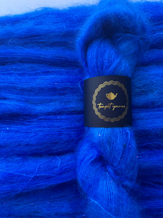 Mohair Silk Lace Sequins - Sapphire