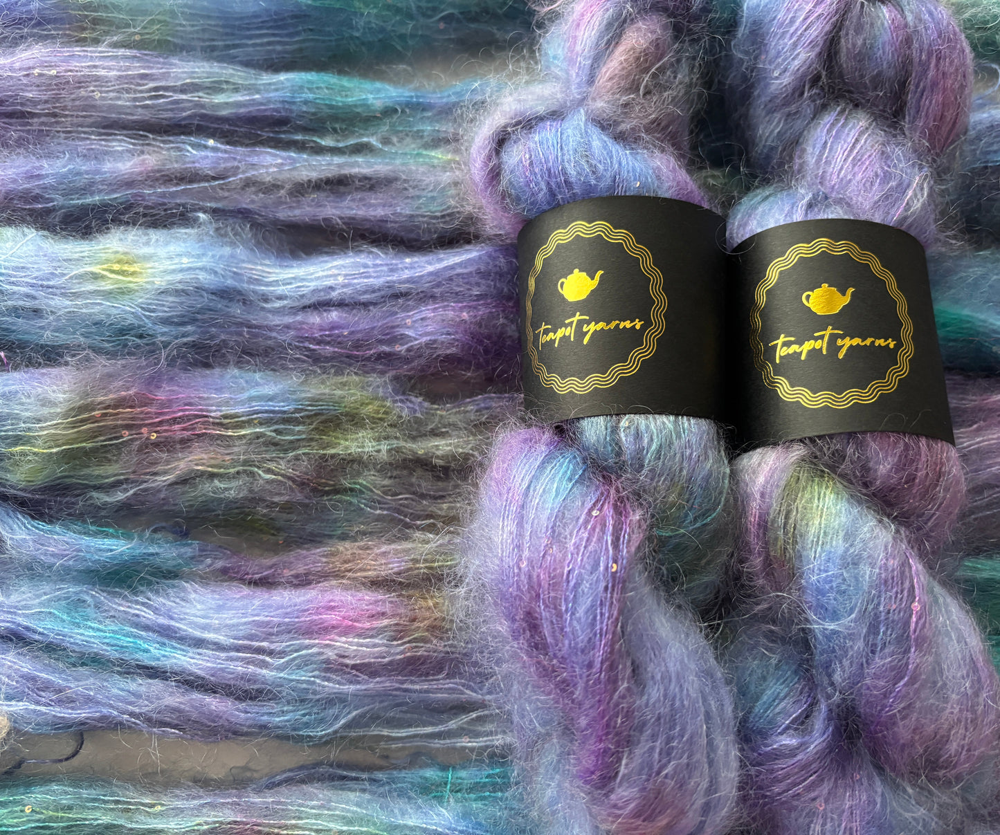 Mohair Silk Lace Sequins - Galaxy