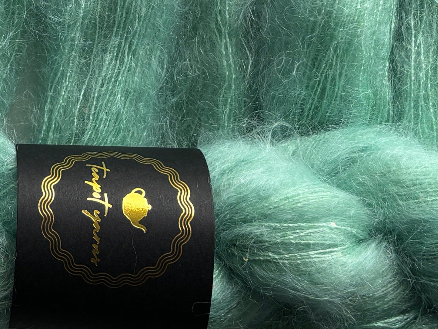 Mohair Silk Lace Sequins - Duck Egg