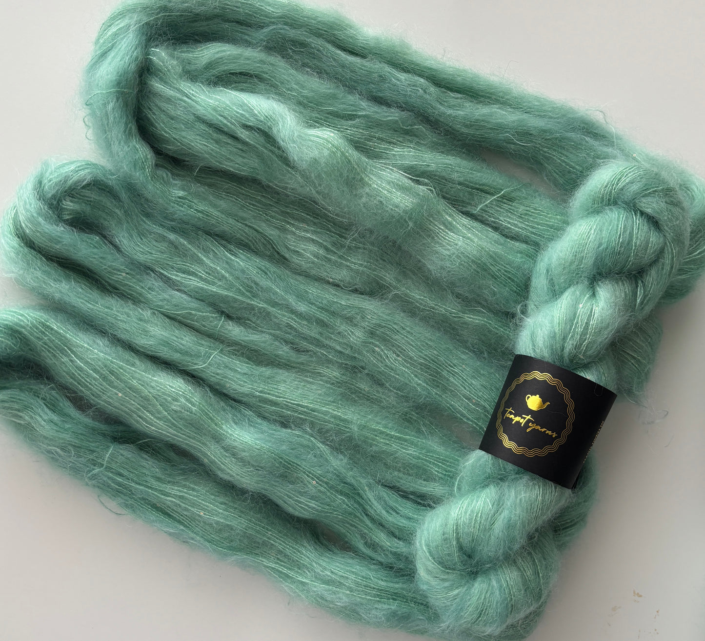 Mohair Silk Lace Sequins - Duck Egg